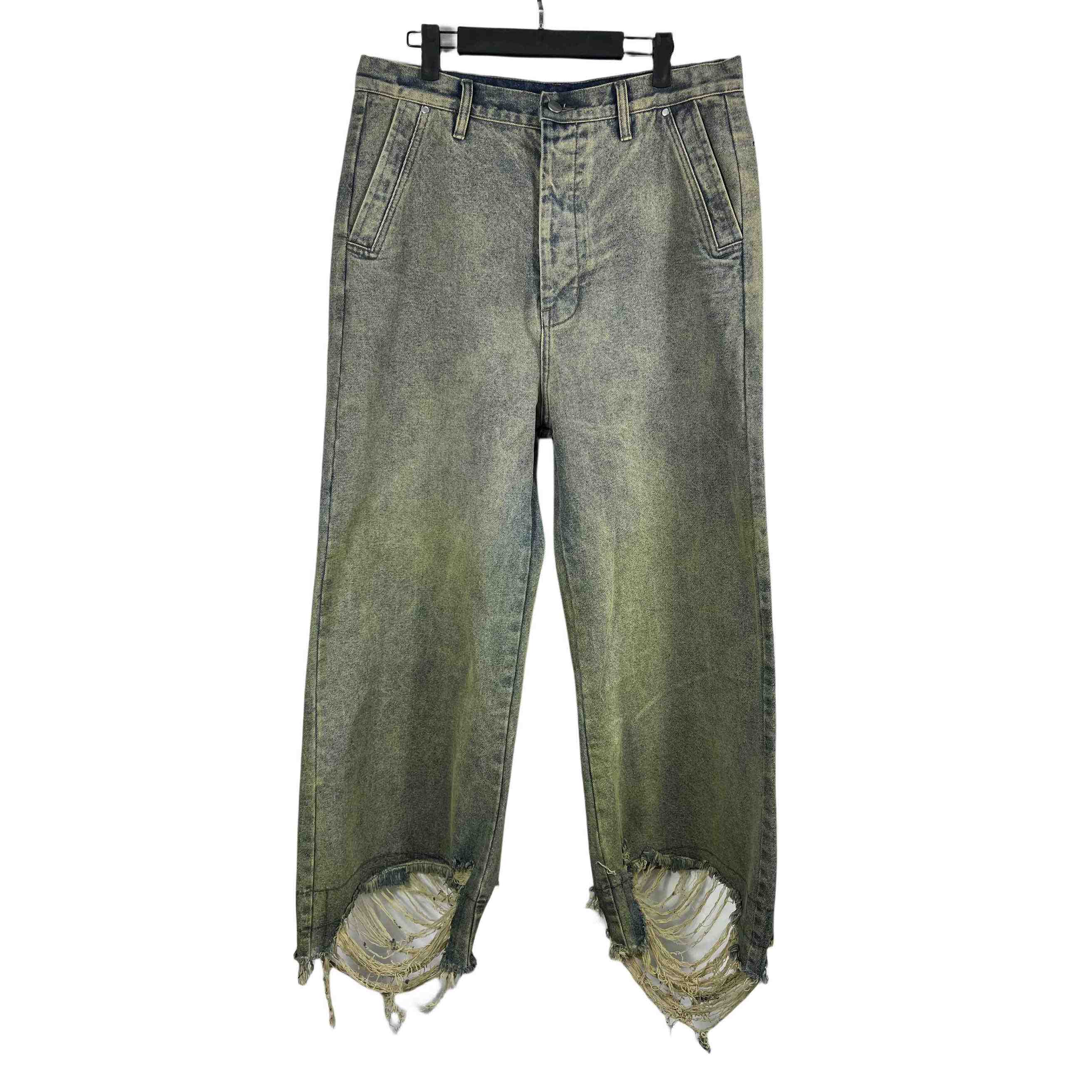 Rick Owens Geth Wide Leg Denim Jeans - EUR FASHION