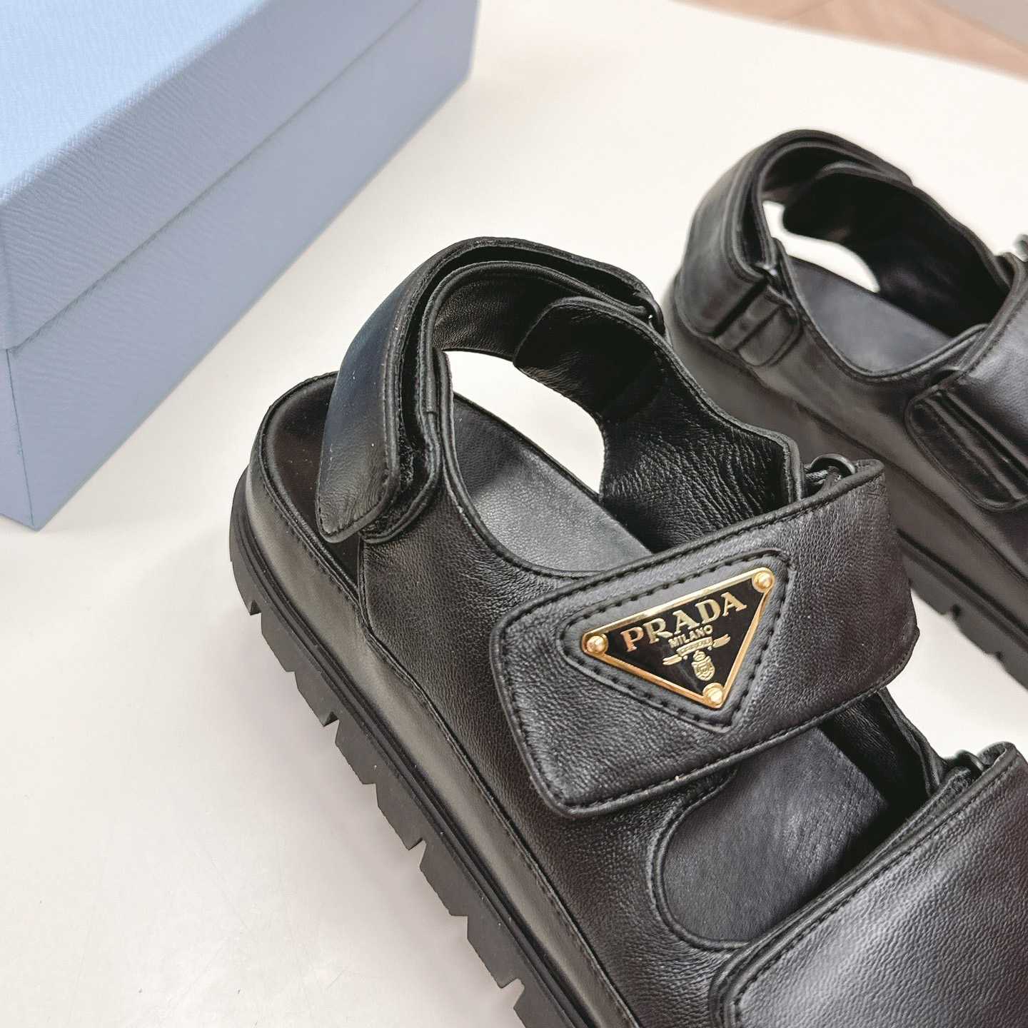 Prada Flat Nappa Leather Sandals - EUR FASHION