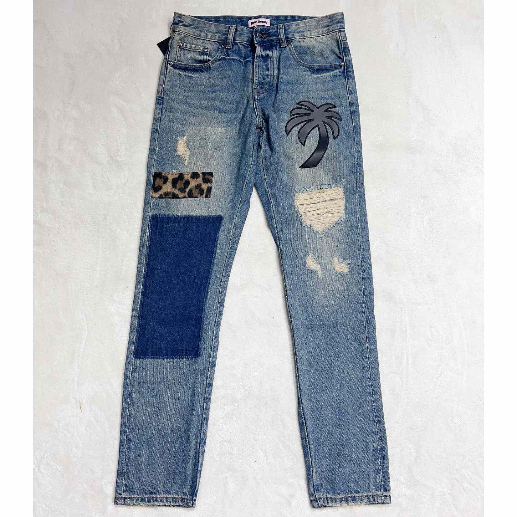 Palm Angels Patchwork Straight-leg Jeans - EUR FASHION