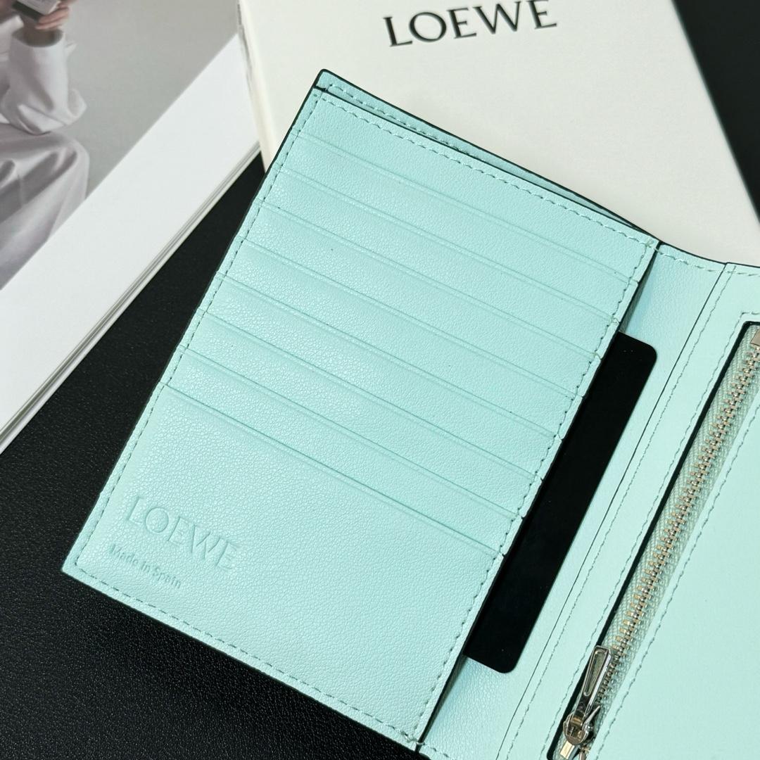 Loewe Medium Vertical Grained-Leather Wallet(14×11cm) - EUR FASHION