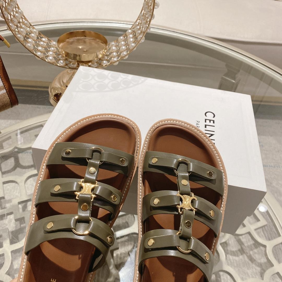 Celine Slides Tippi In Calfskin - Vegetal Tanning  - EUR FASHION