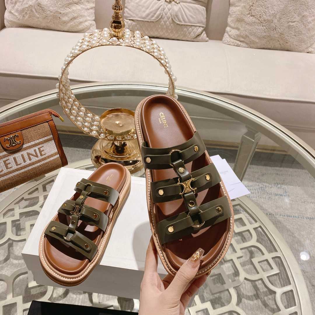 Celine Slides Tippi In Calfskin - Vegetal Tanning  - EUR FASHION