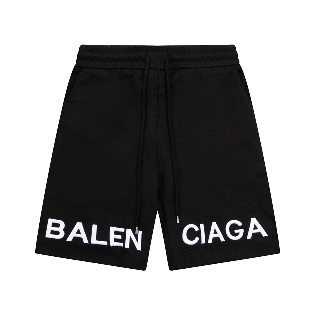 Balenciaga Logo Cotton Shorts - EUR FASHION