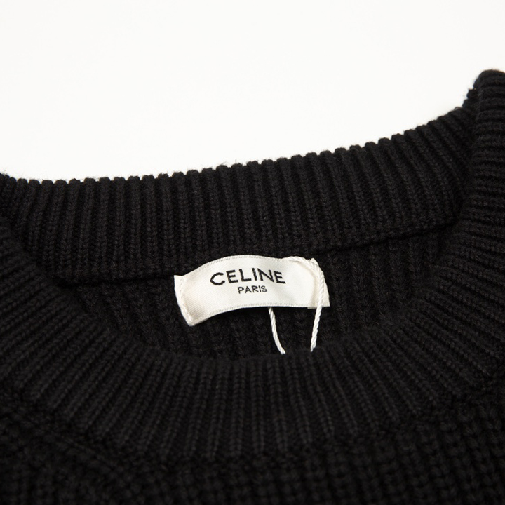 Celine Oversized Sweater In Ribbed Wool - EUR FASHION