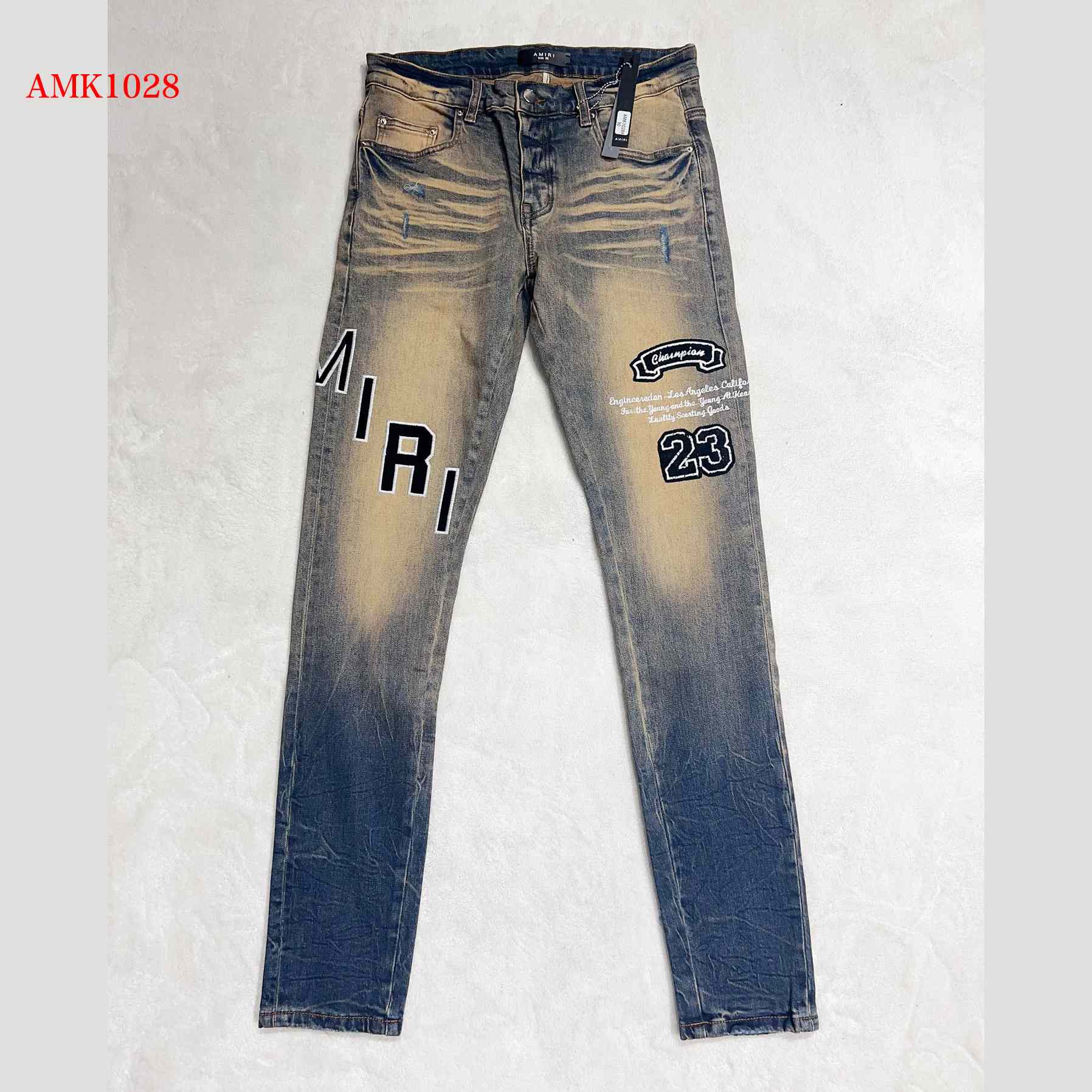 Amiri Hockey Logo Straight-Leg Jeans   AMK1028 - EUR FASHION