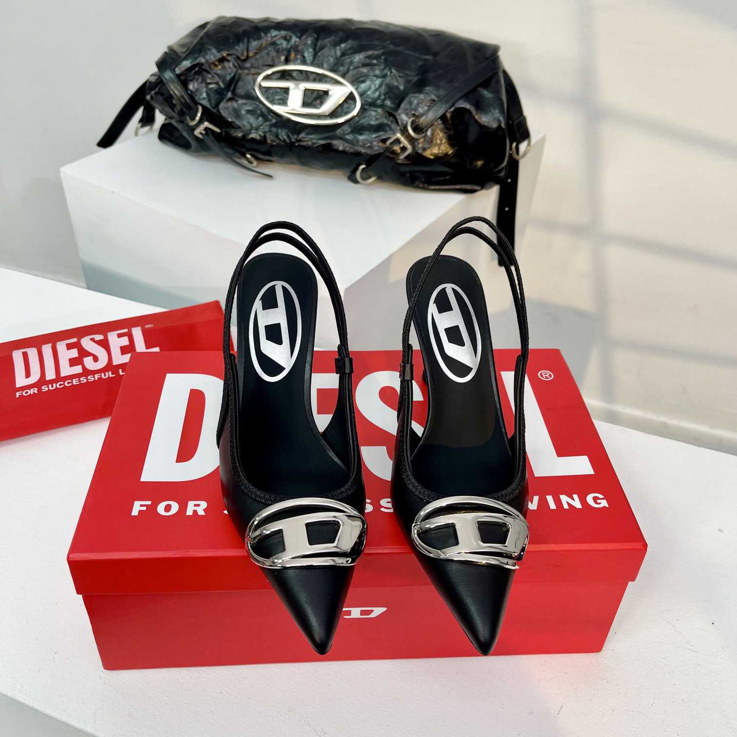 Diesel D-Venus SB - Slingback Pumps In Nappa Leather - EUR FASHION