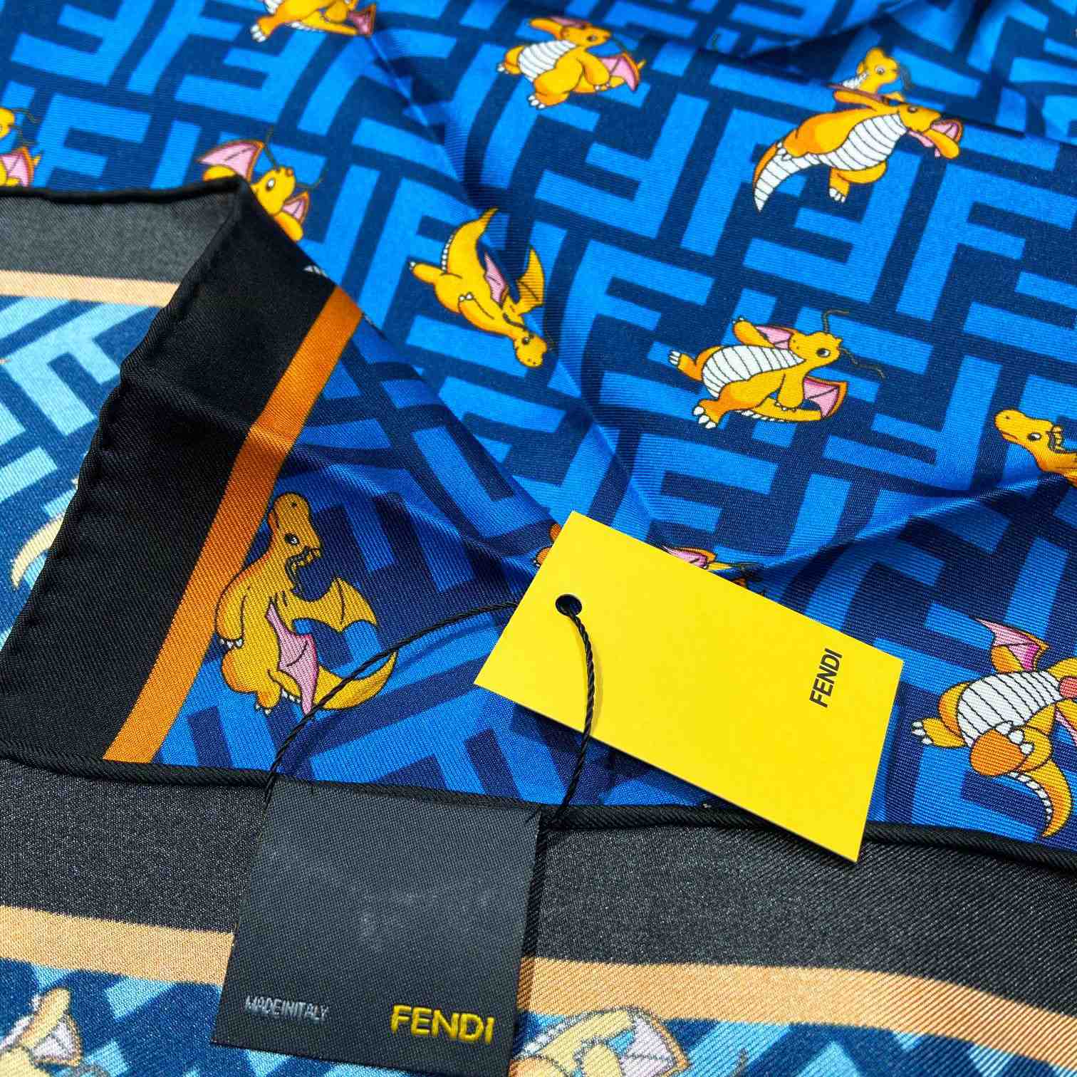 Fendi x FRGMT x Pokemon Silk Foulard   90*90cm - EUR FASHION