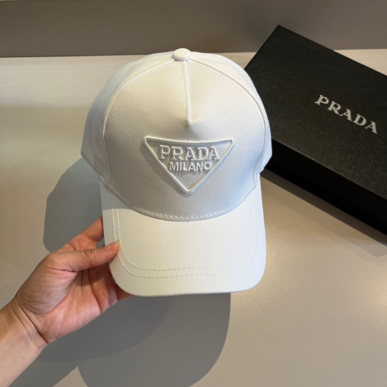 Prada Logo-patch Baseball Cap - EUR FASHION