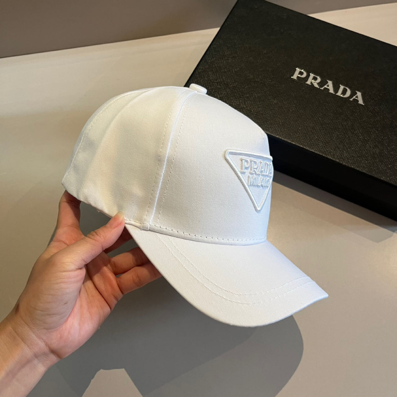 Prada Logo-patch Baseball Cap - EUR FASHION