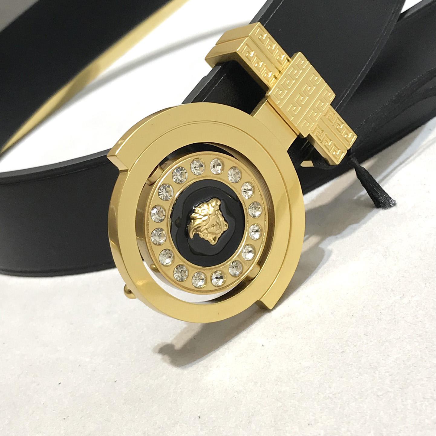 Versace Leather Belt   35mm - EUR FASHION