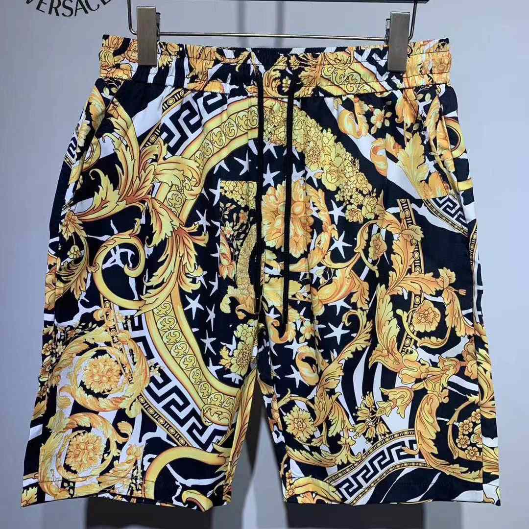 Versace Barocco Print Silk Shorts - EUR FASHION