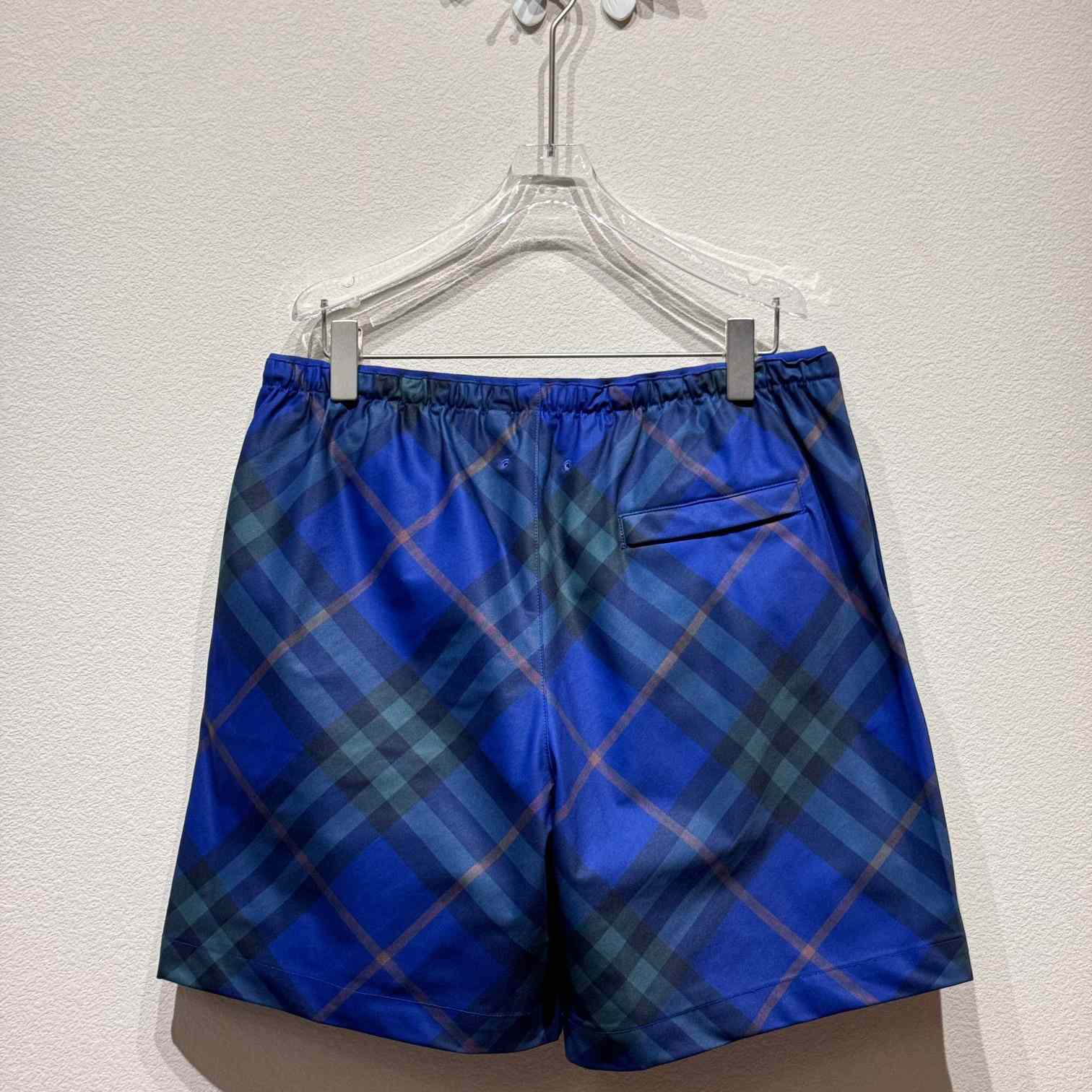 Burberry Blue Check Swim Shorts - EUR FASHION