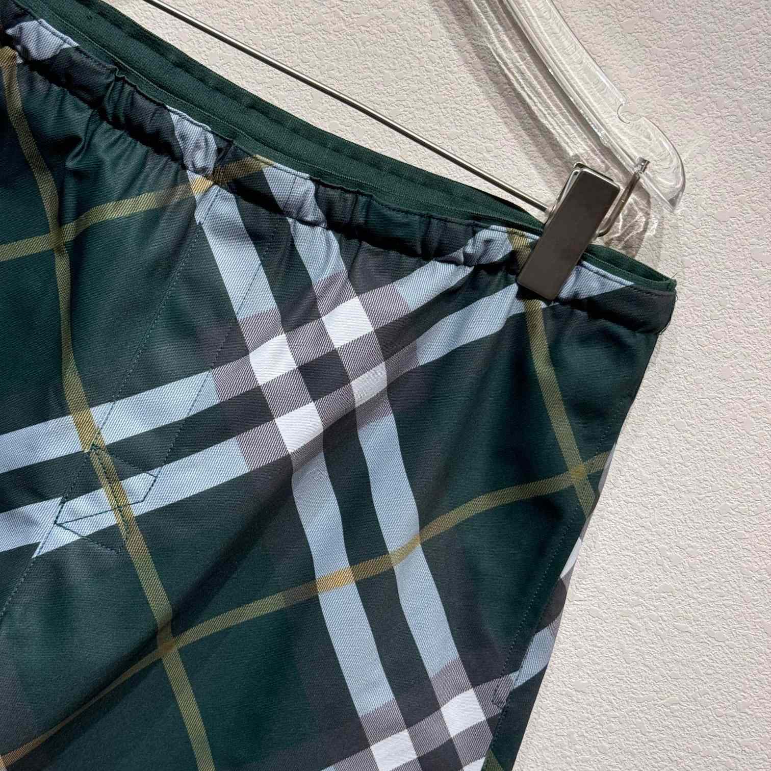 Burberry Green Check Swim Shorts - EUR FASHION