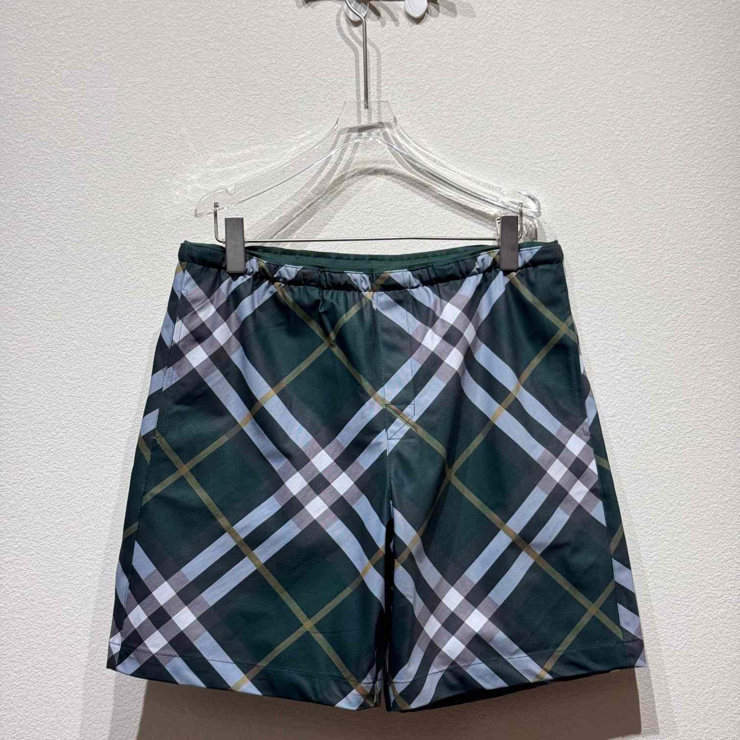 Burberry Green Check Swim Shorts - EUR FASHION