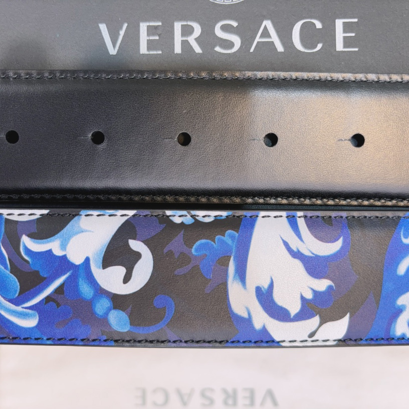 Versace La Medusa Logo-buckle Barocco-print Belt   40mm - EUR FASHION