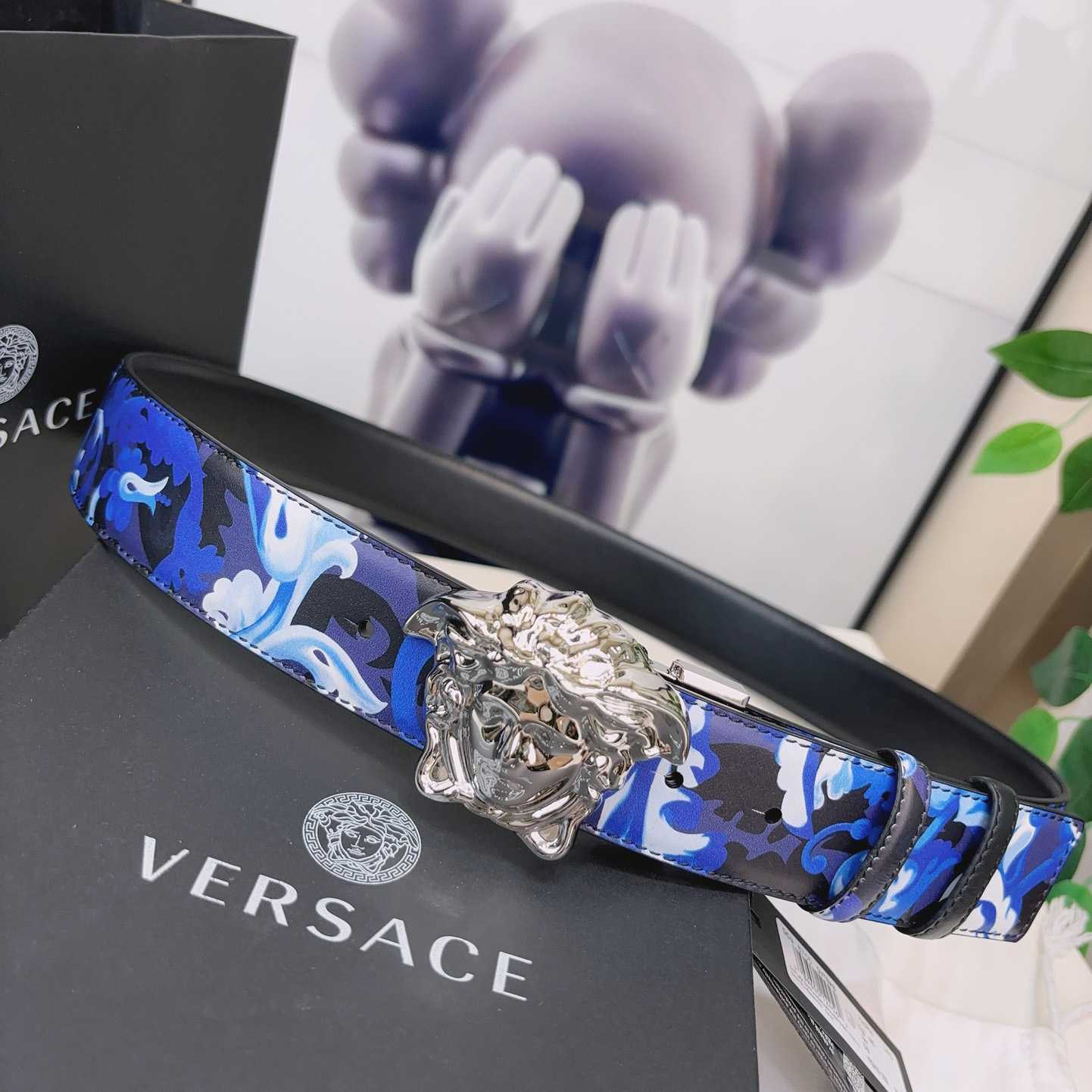 Versace La Medusa Logo-buckle Barocco-print Belt   40mm - EUR FASHION