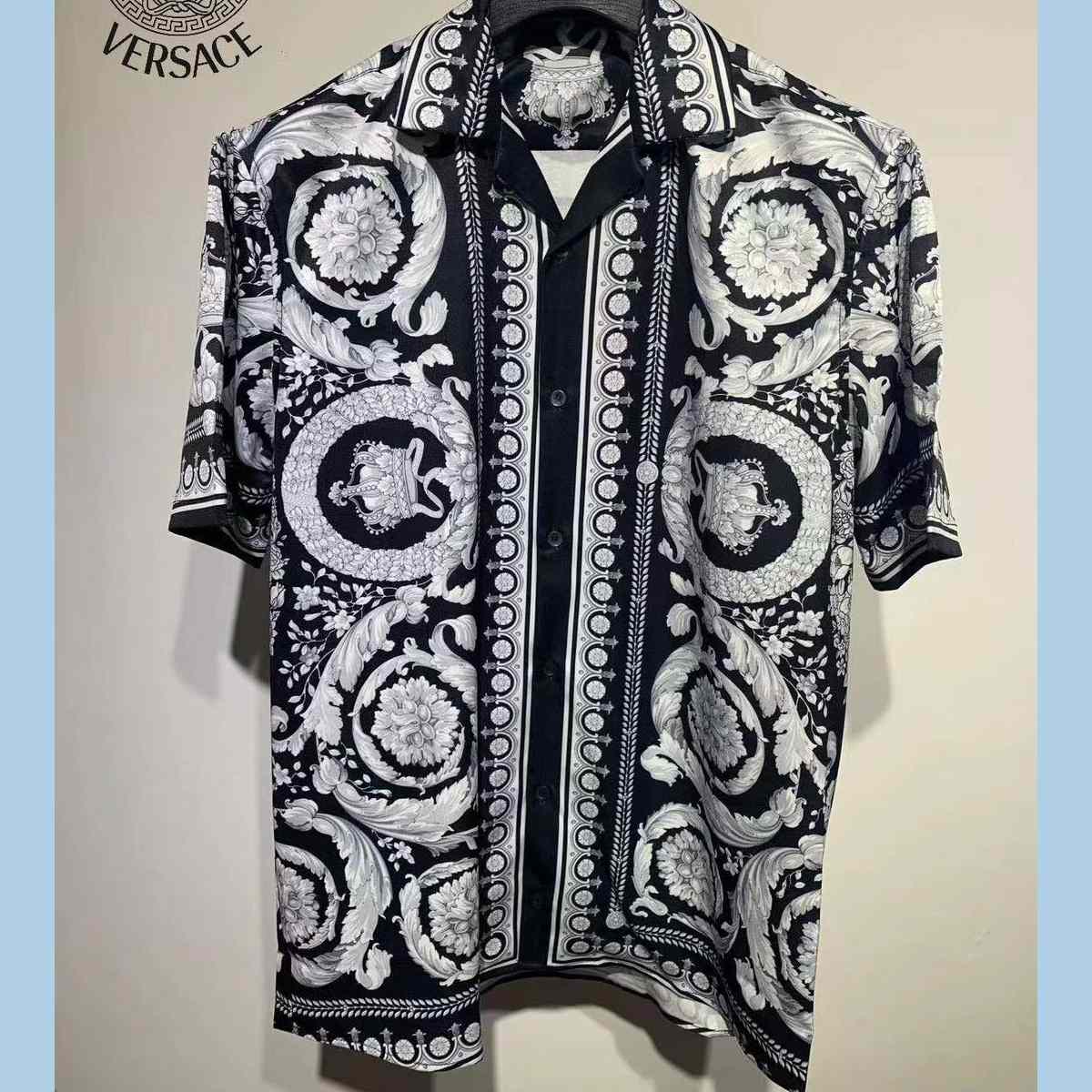 Versace Barocco Print Silk Shirt - EUR FASHION