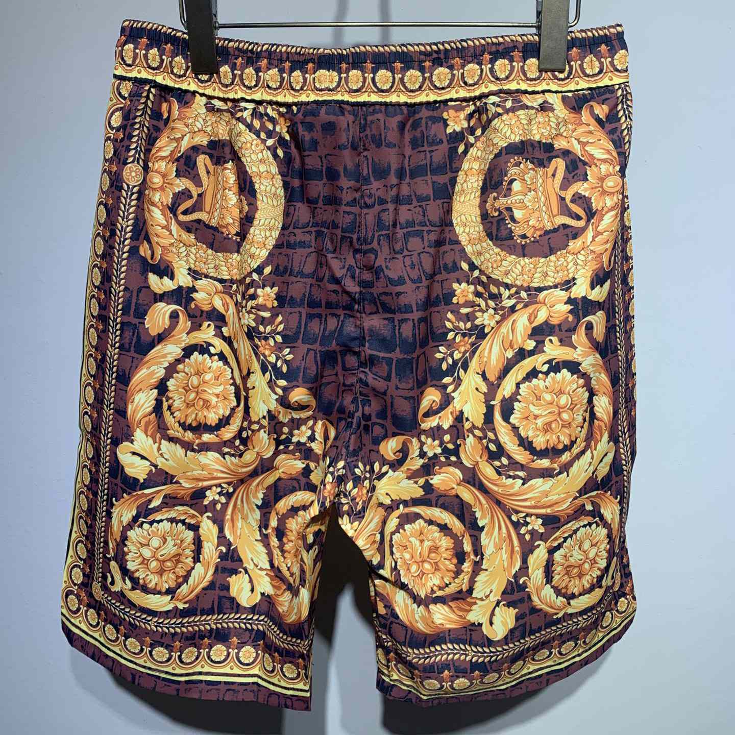 Versace Barocco Print Silk Shorts - EUR FASHION