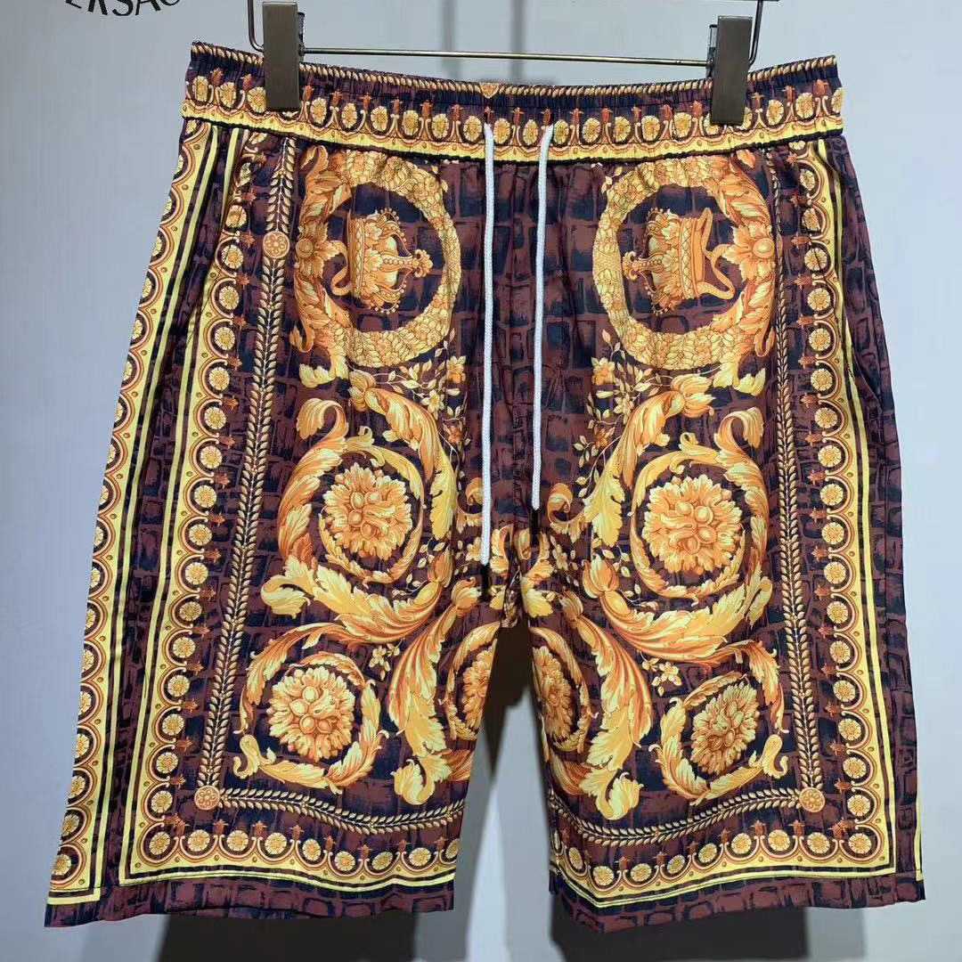 Versace Barocco Print Silk Shorts - EUR FASHION