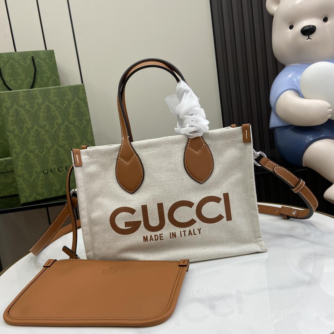 Gucci Mini Tote Bag With Gucci Print - EUR FASHION