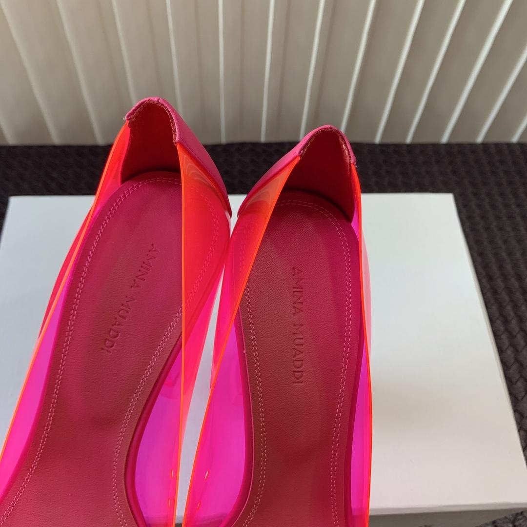 Amina Muaddi Begum Glass Pink Slingbacks - EUR FASHION