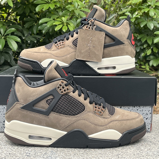 Travis Scott x Air Jordan 4 Retro Brown TS Sneakers    AJ4-766302 - EUR FASHION