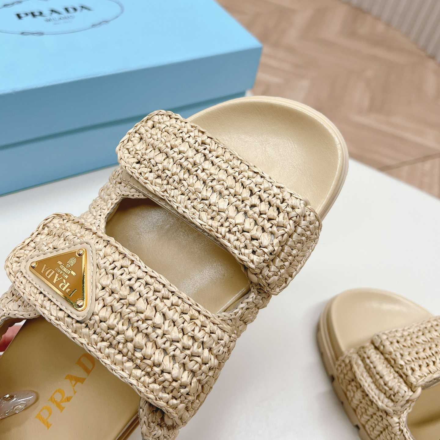 Prada Woven Fabric Sandals - EUR FASHION