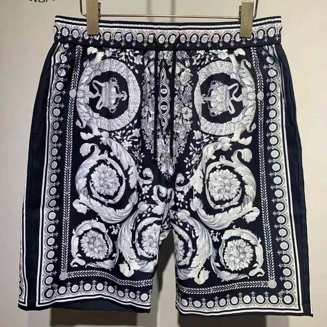 Versace Barocco Print Silk Shorts - EUR FASHION