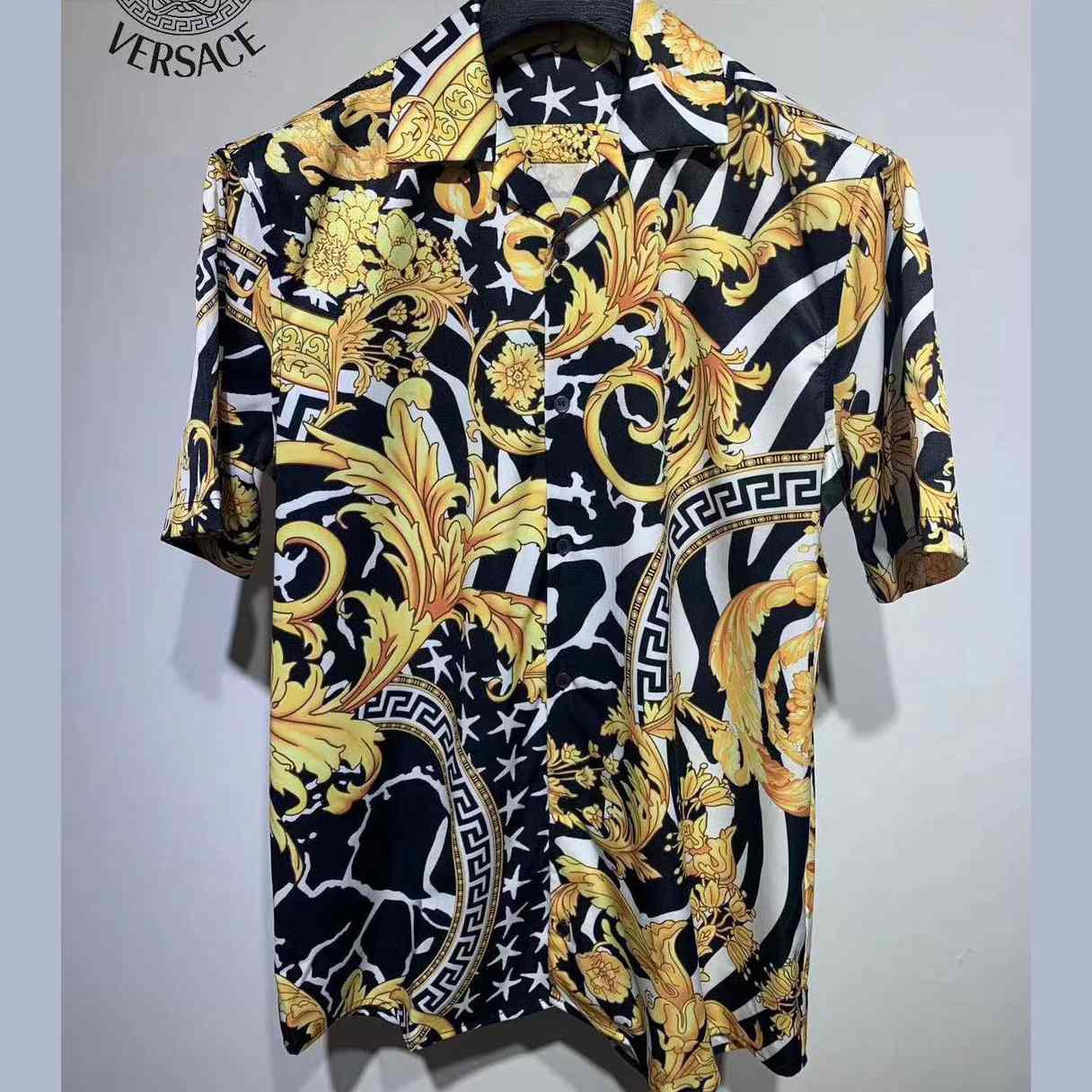 Versace Barocco Print Silk Shirt - EUR FASHION