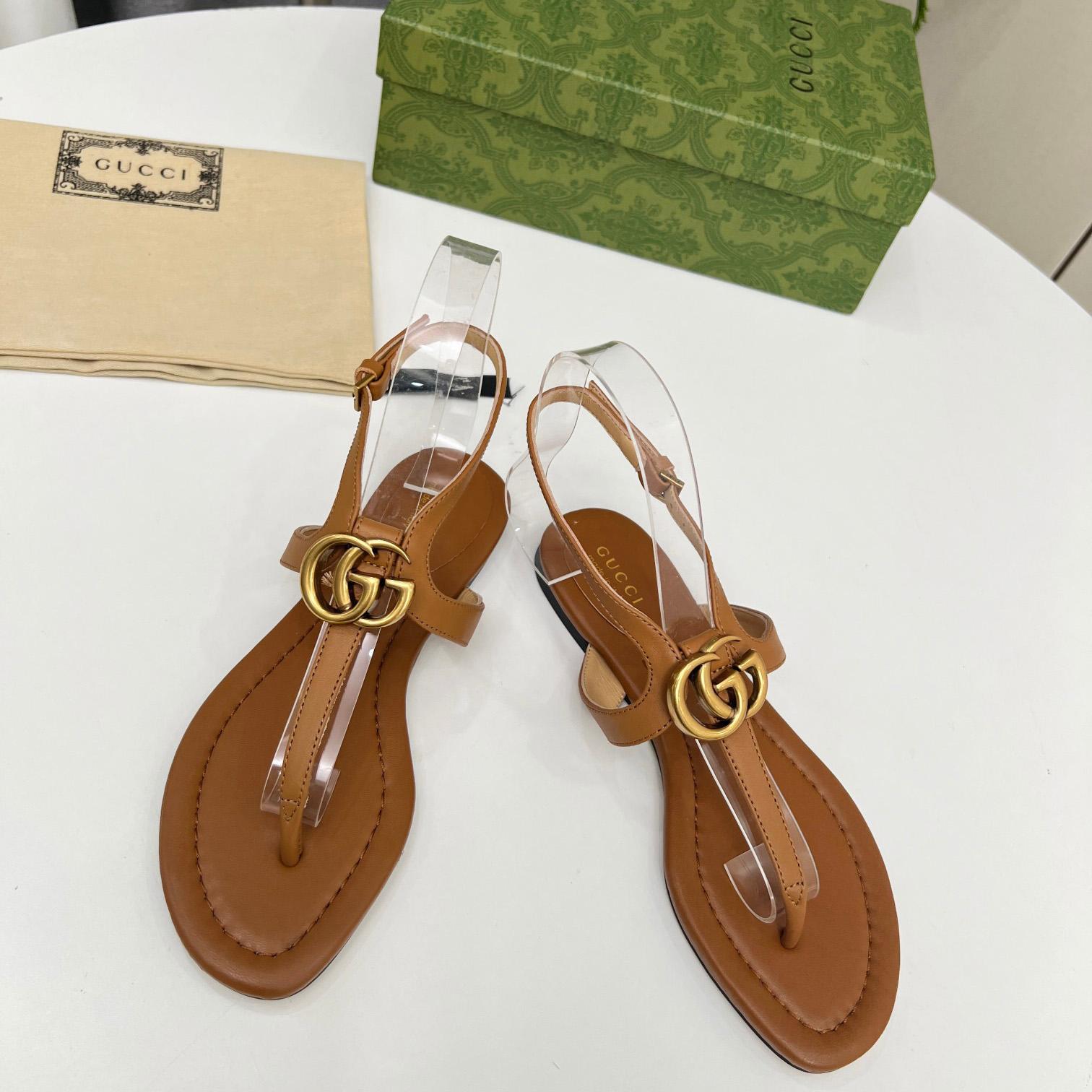 Gucci Women's Double G Thong Sandal - EUR FASHION