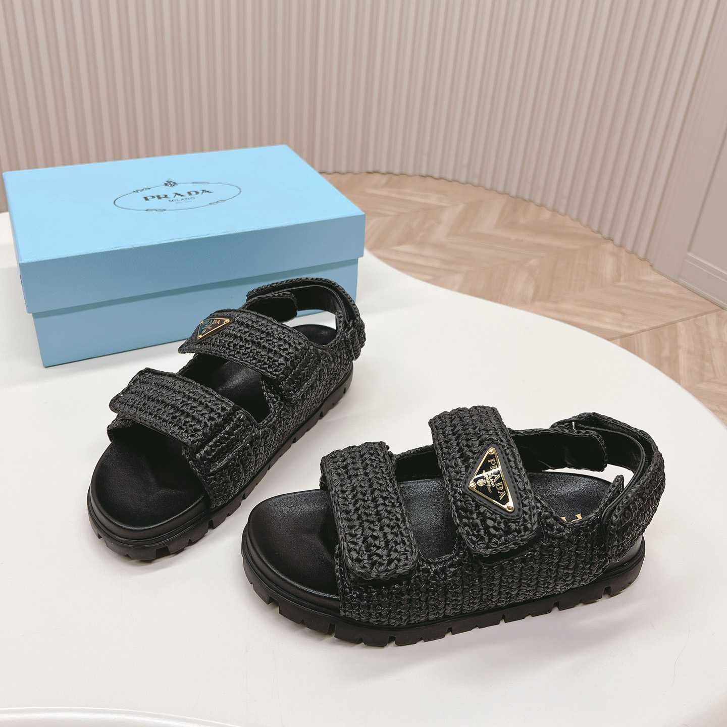 Prada Woven Fabric Sandals - EUR FASHION