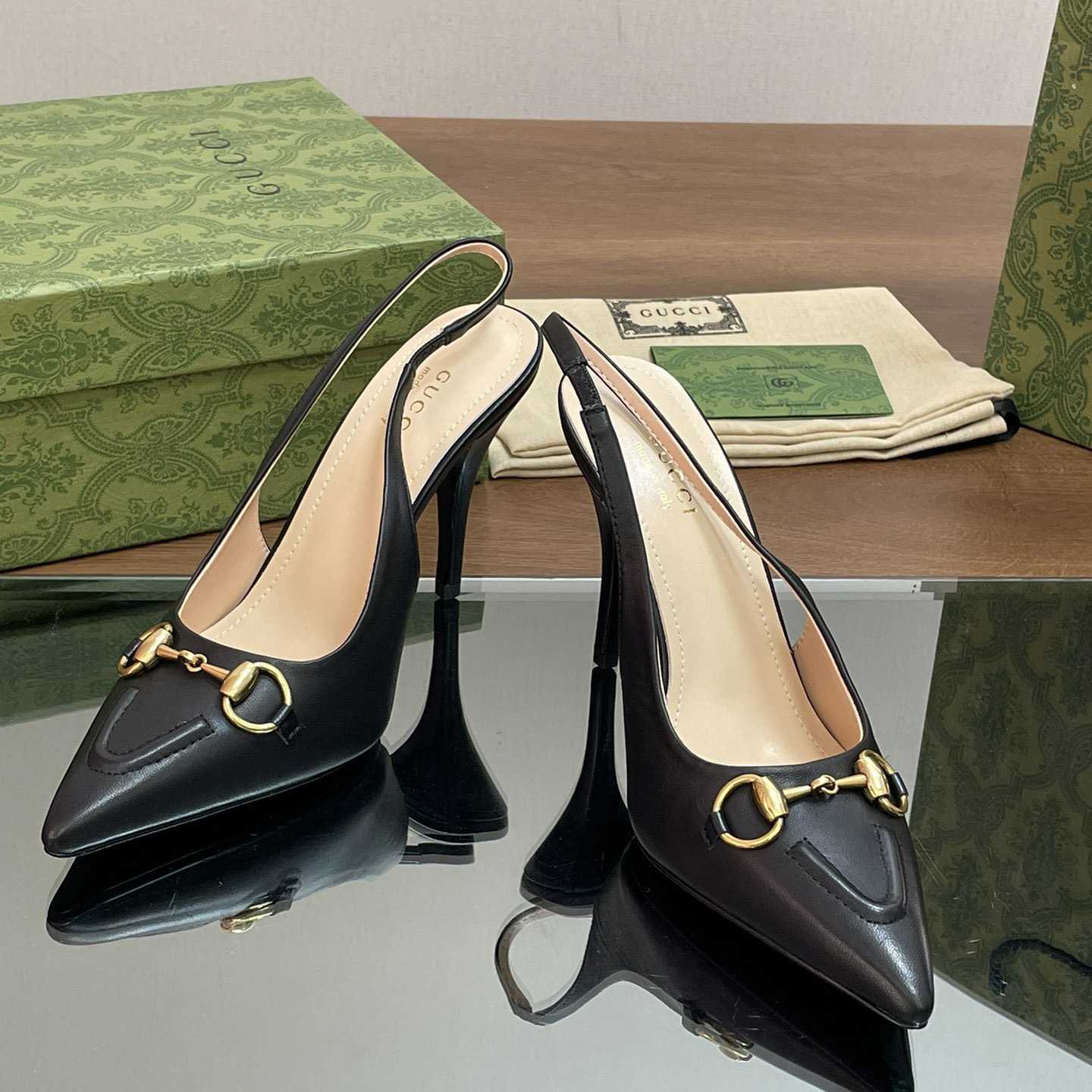 Gucci Women's Horsebit Slingback Pump - EUR FASHION