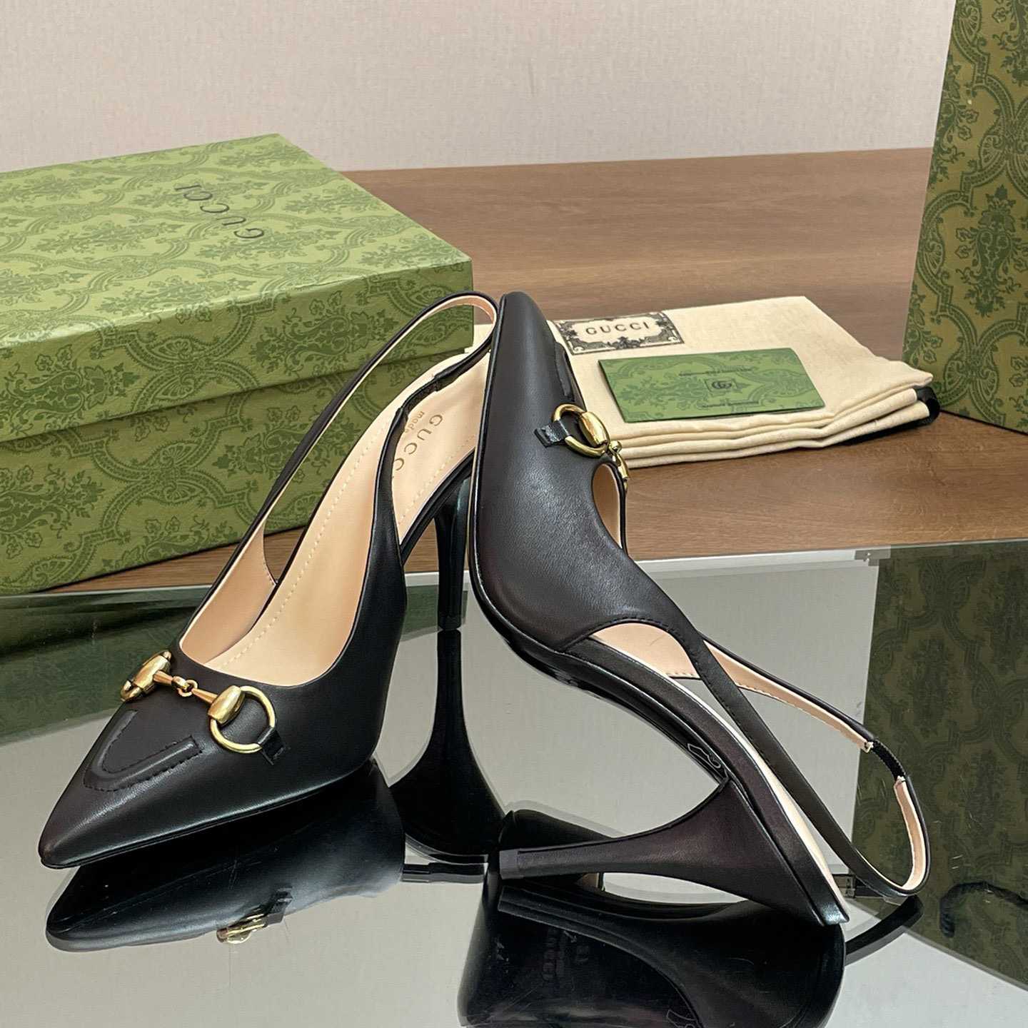 Gucci Women's Horsebit Slingback Pump - EUR FASHION