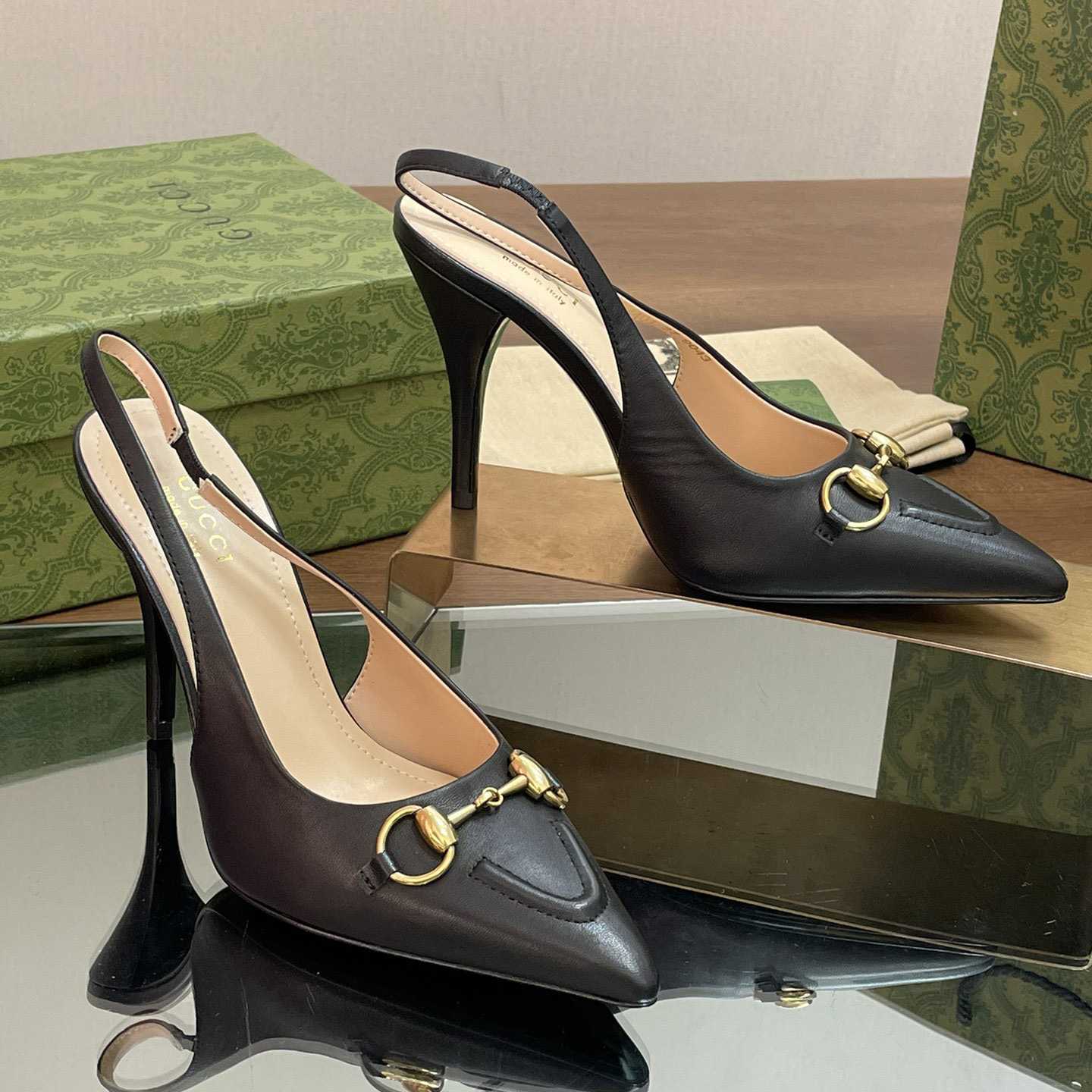 Gucci Women's Horsebit Slingback Pump - EUR FASHION