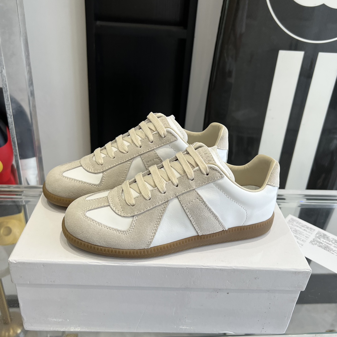 Maison Margiela Suede And Fabric Sneakers - EUR FASHION