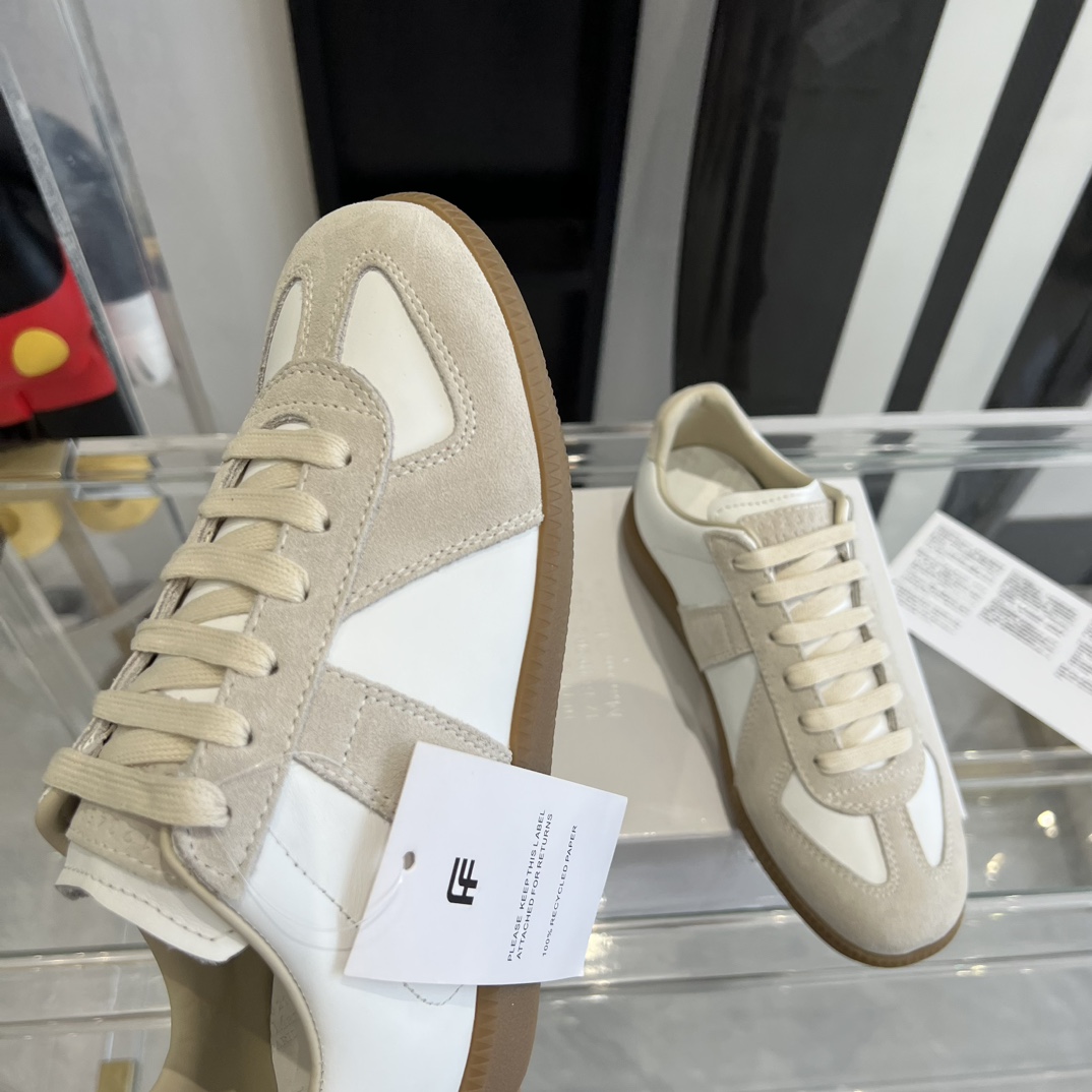 Maison Margiela Suede And Fabric Sneakers - EUR FASHION