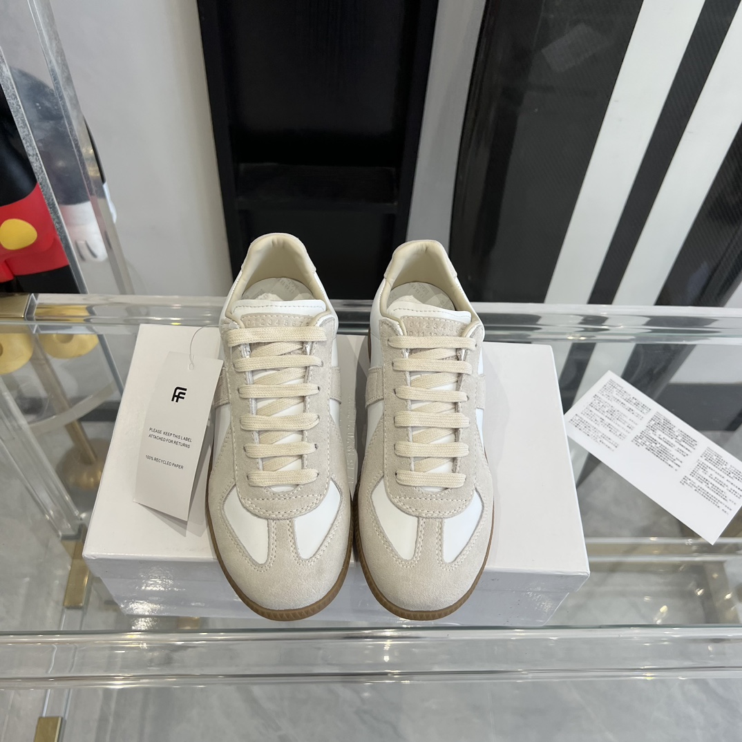 Maison Margiela Suede And Fabric Sneakers - EUR FASHION