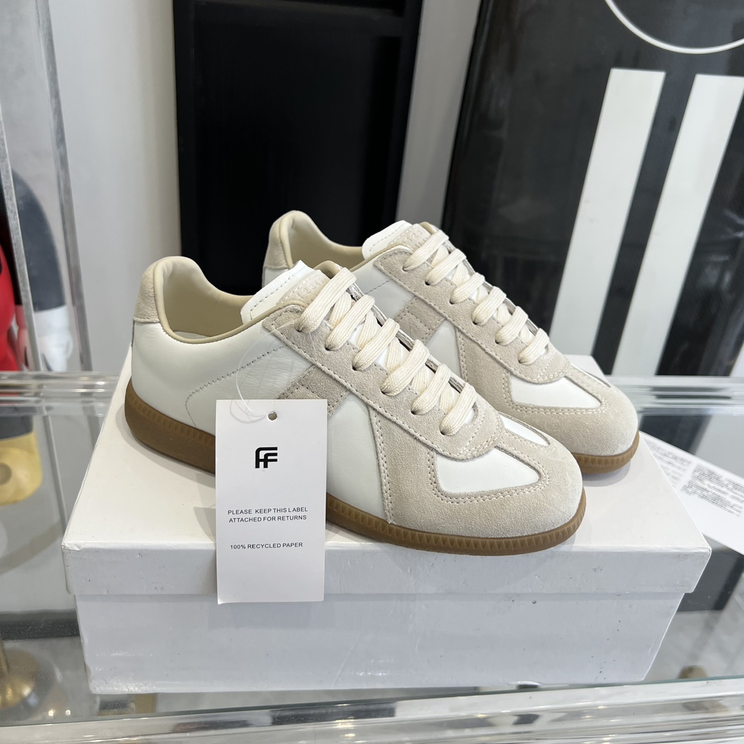 Maison Margiela Suede And Fabric Sneakers - EUR FASHION