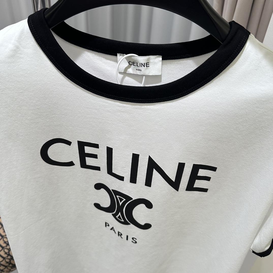 Celine Paris T-shirt In Cotton Jersey - EUR FASHION