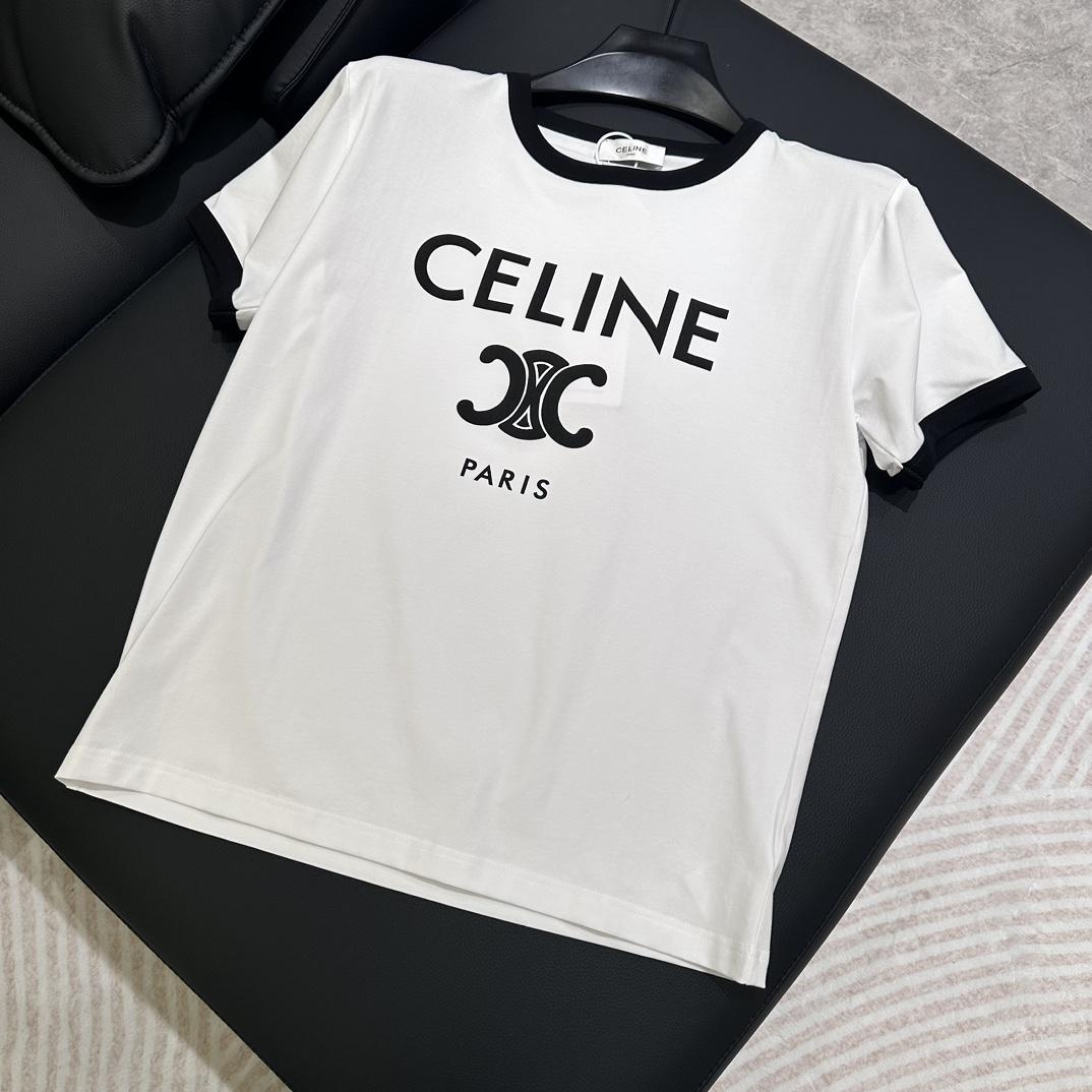 Celine Paris T-shirt In Cotton Jersey - EUR FASHION