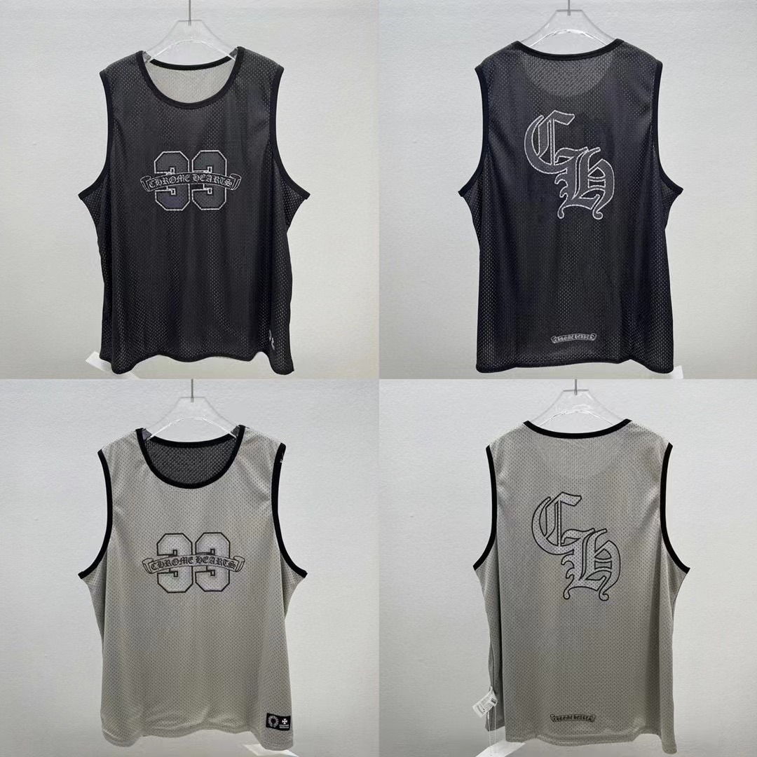 Chrome Hearts Mesh Reversible Sleeveless Jersey - EUR FASHION