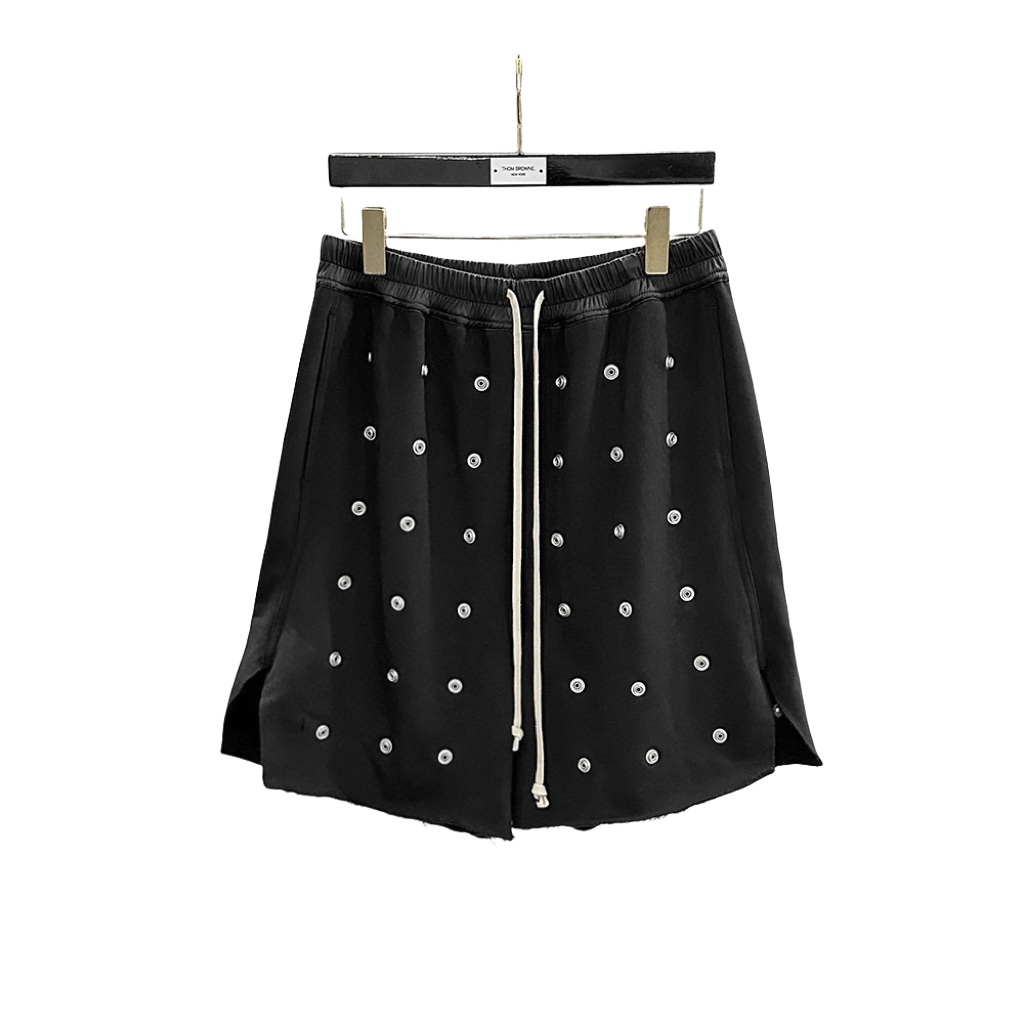 Rick Owens DRKSHDW Embellished Cotton Shorts - EUR FASHION