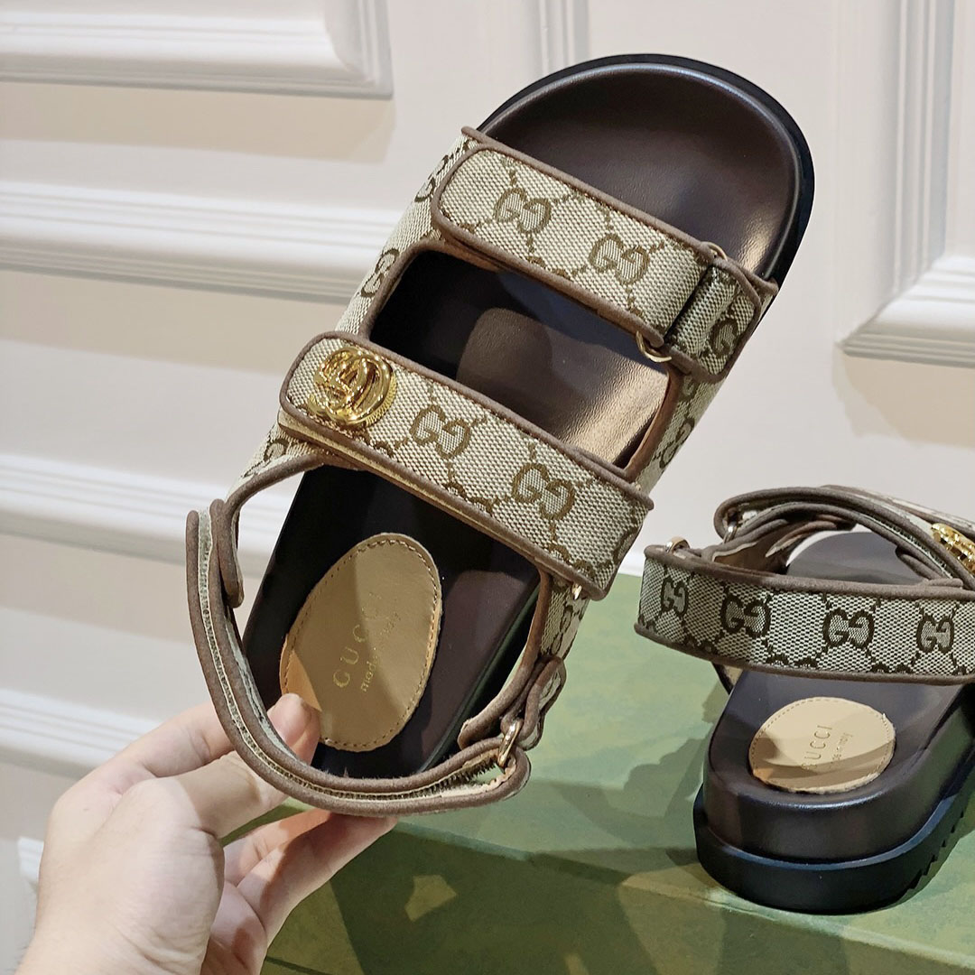 Gucci Women's Double G Sandal  - EUR FASHION