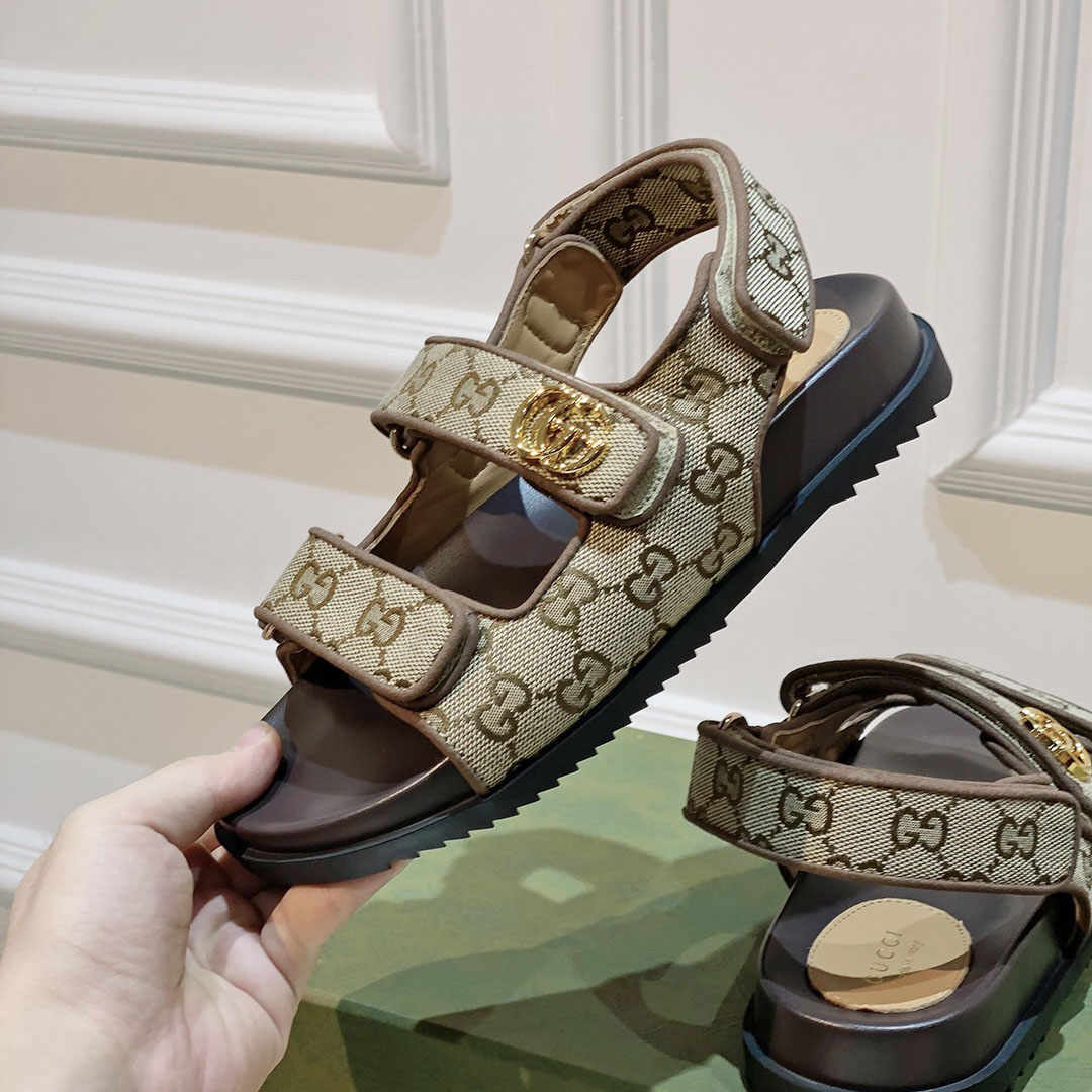 Gucci Women's Double G Sandal  - EUR FASHION