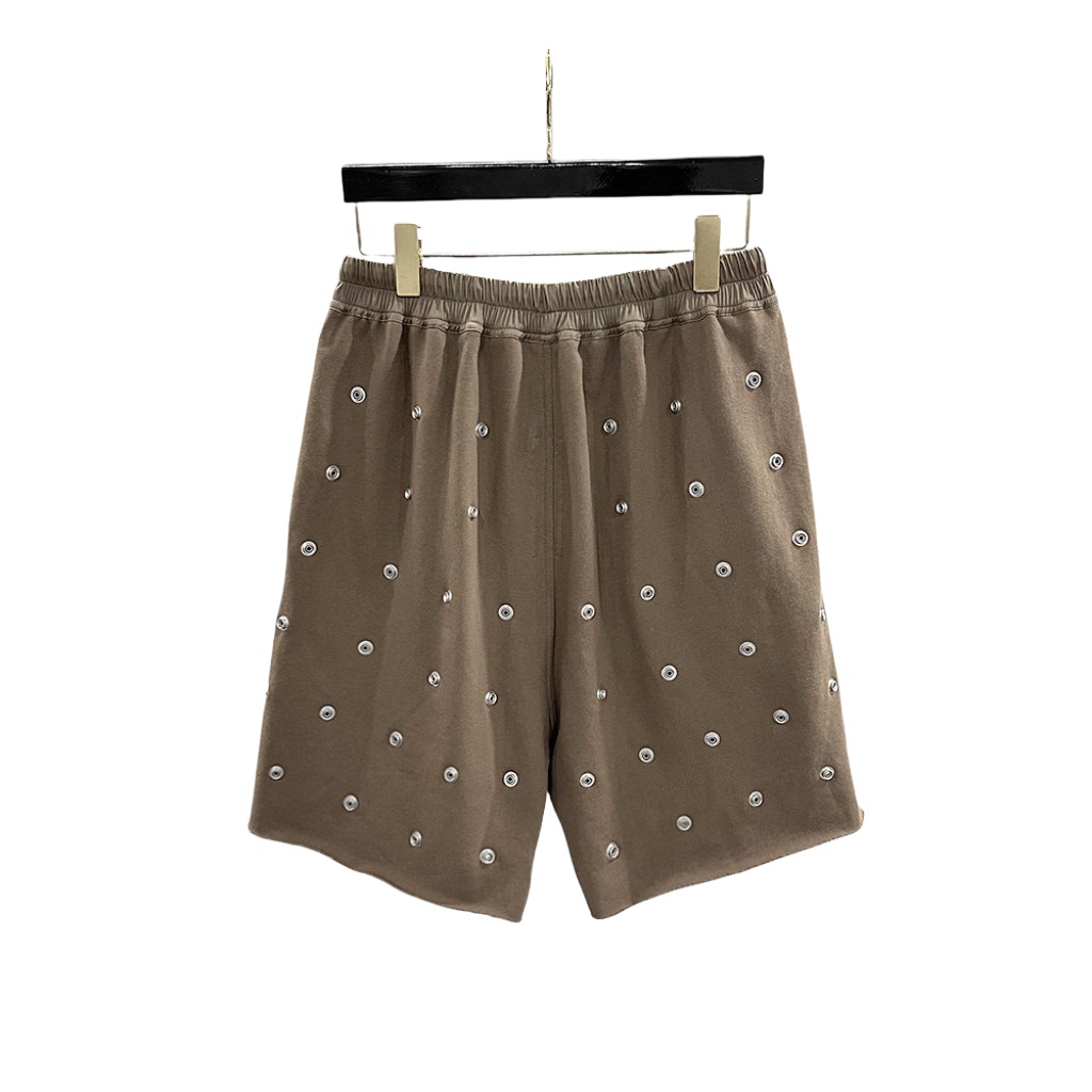 Rick Owens DRKSHDW Embellished Cotton Shorts - EUR FASHION