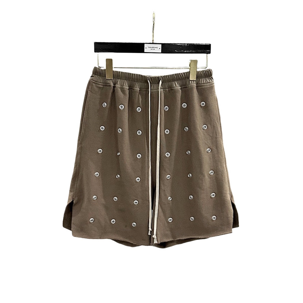 Rick Owens DRKSHDW Embellished Cotton Shorts - EUR FASHION