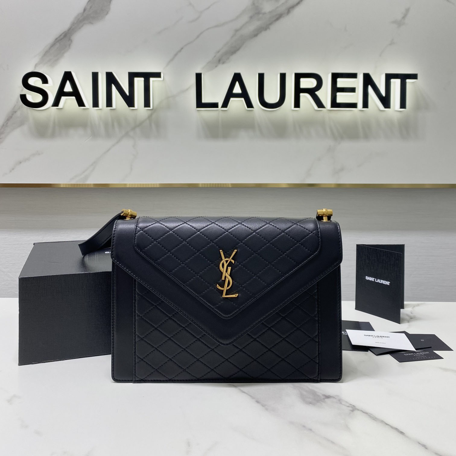 Saint Laurent Leather Crossbody Bag  ( 26x18x5cm) - EUR FASHION