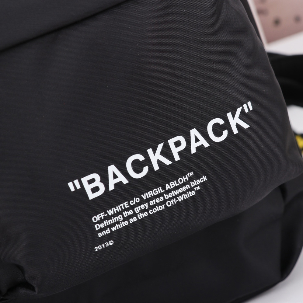 Off White Quote Nylon Backpack  （31×13×47.5cm） - EUR FASHION