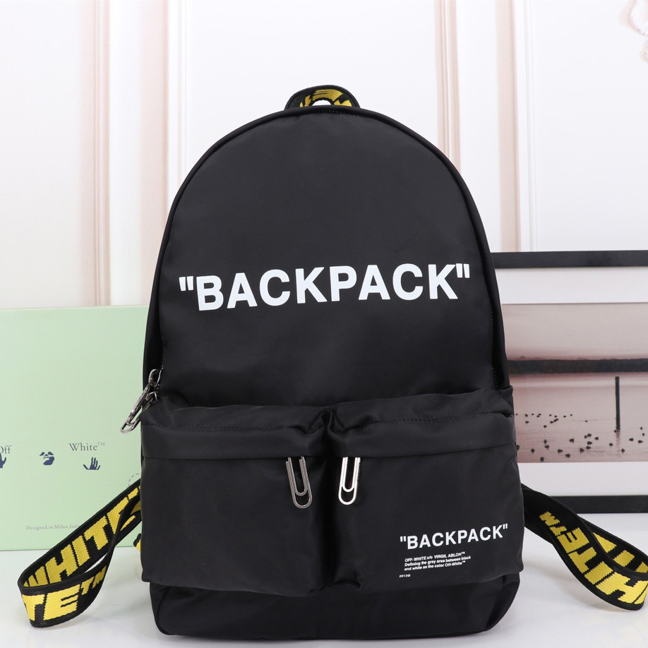 Off White Quote Nylon Backpack  （31×13×47.5cm） - EUR FASHION