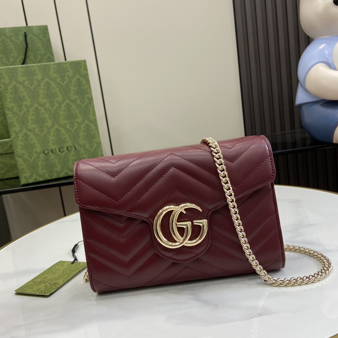 Gucci GG Marmont Super Mini Bag(20-13-6cm)   - EUR FASHION